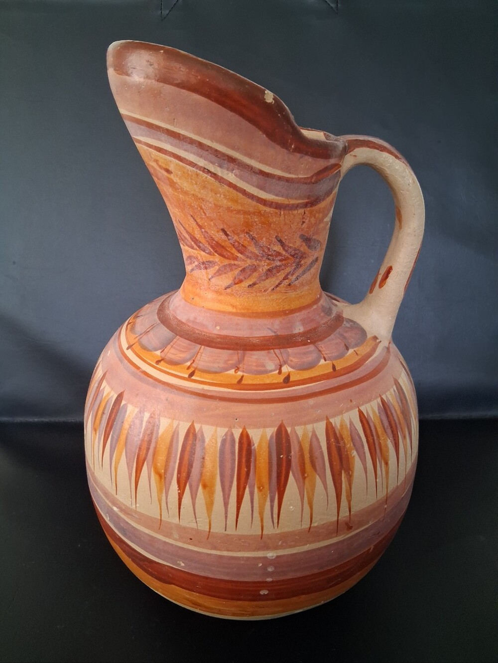 Traditional Handmade Mexican Terracotta Pitcher